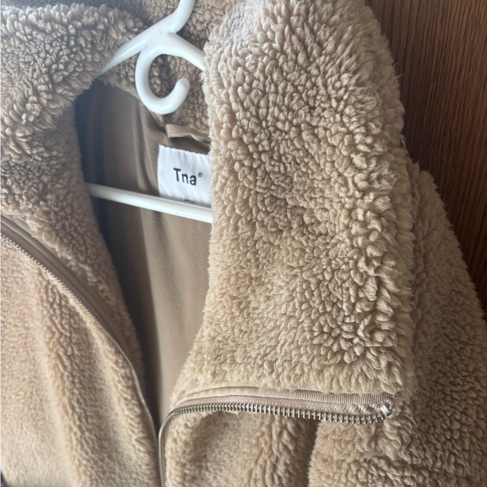 Tna Tan Sherpa Jacket - size L oversized